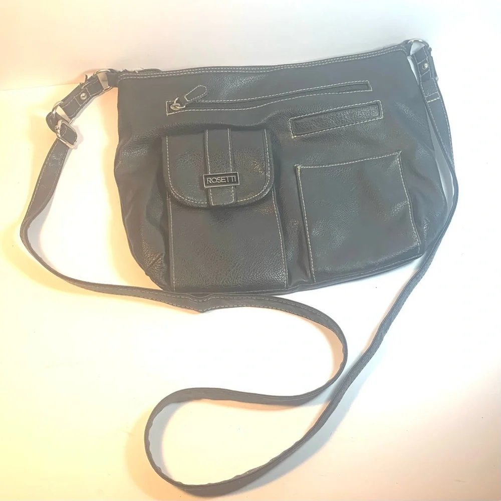 Rosetti Faux Leather Crossbody Bag‎ with pockets